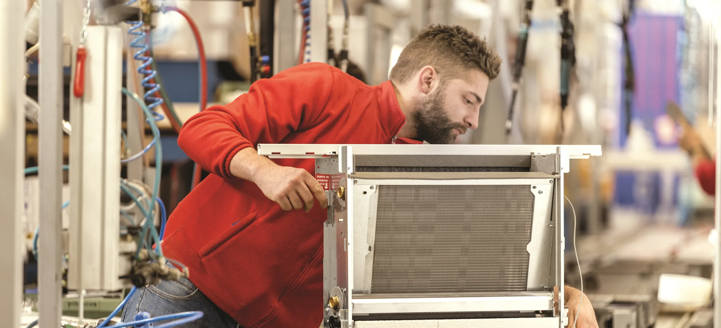 Innova technician servicing a unit